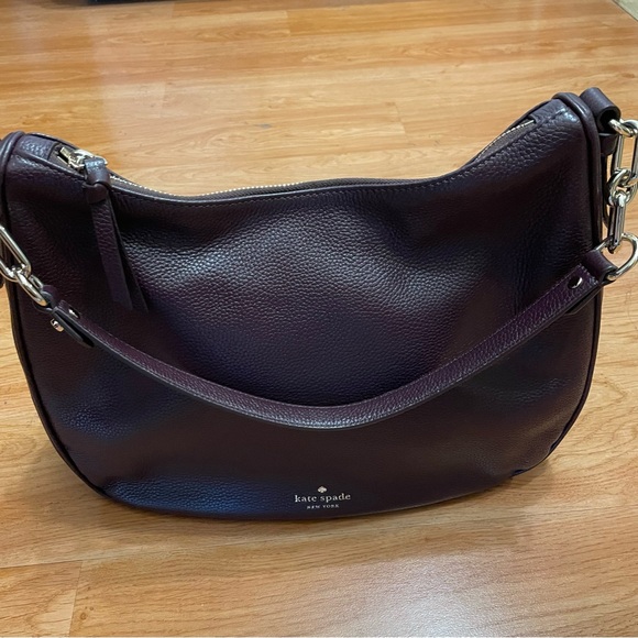 Kate Spade Mulberry Street Vivian Shoulder Bag Leather Blackberry Preserves - Picture 3 of 10